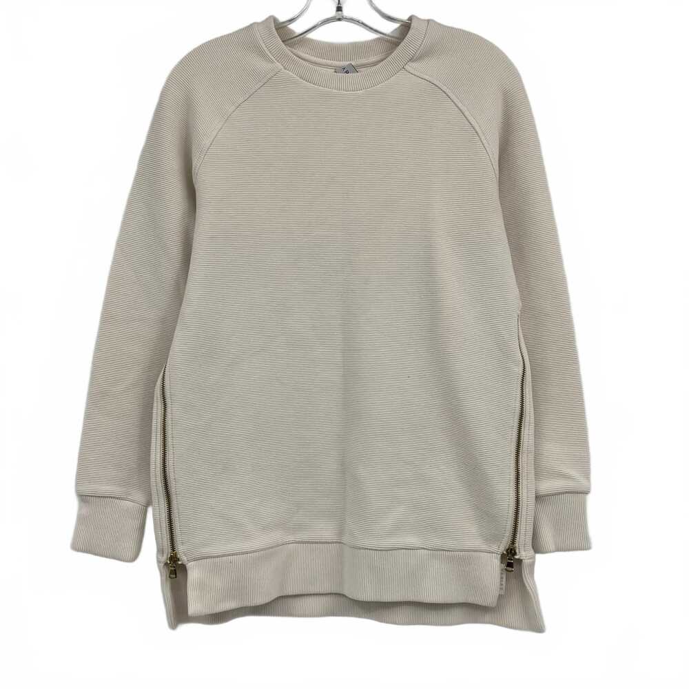 Varley Cream Zipper Side Pullover Sweatshirt | Women’s XS